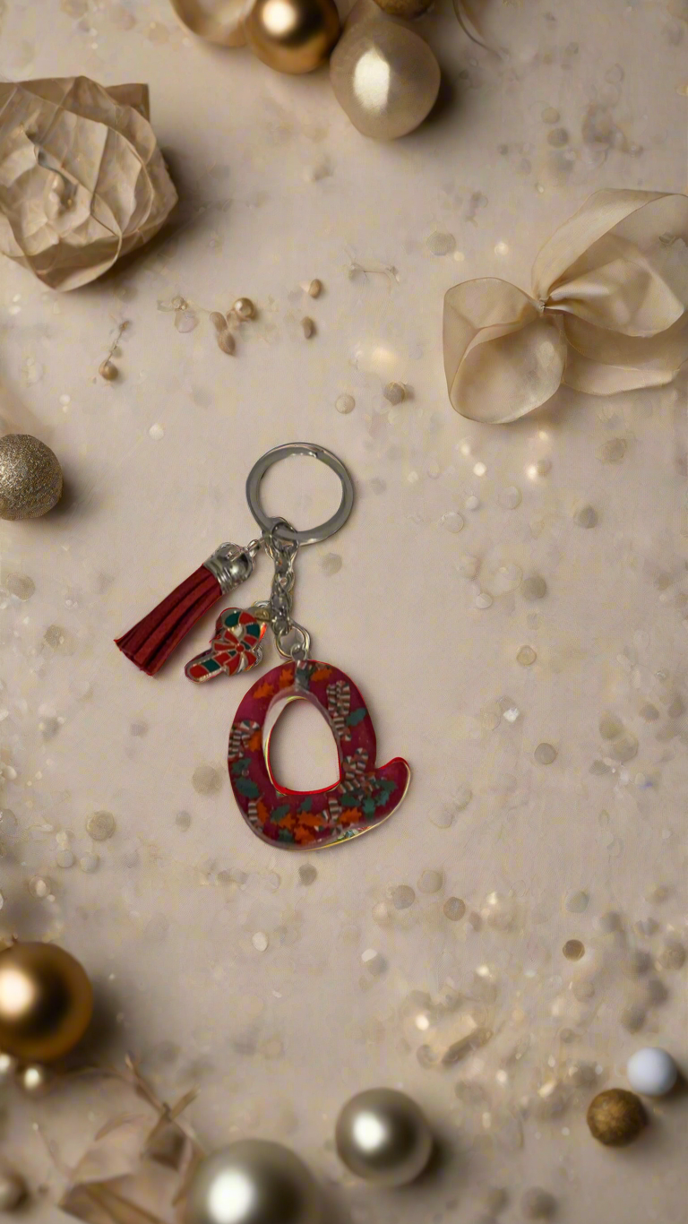 Christmas Initials Keyring