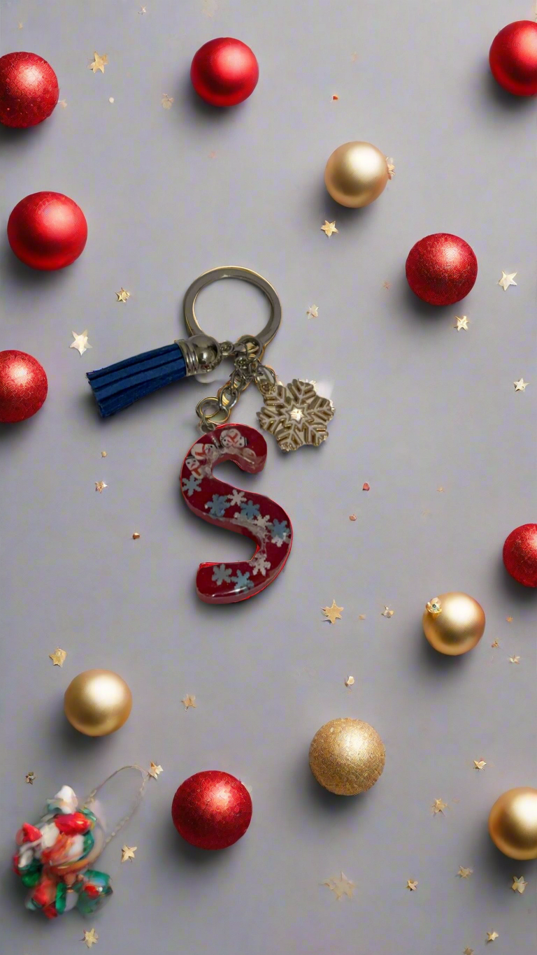 Christmas Initials Keyring