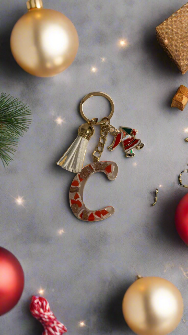 Christmas Initials Keyring