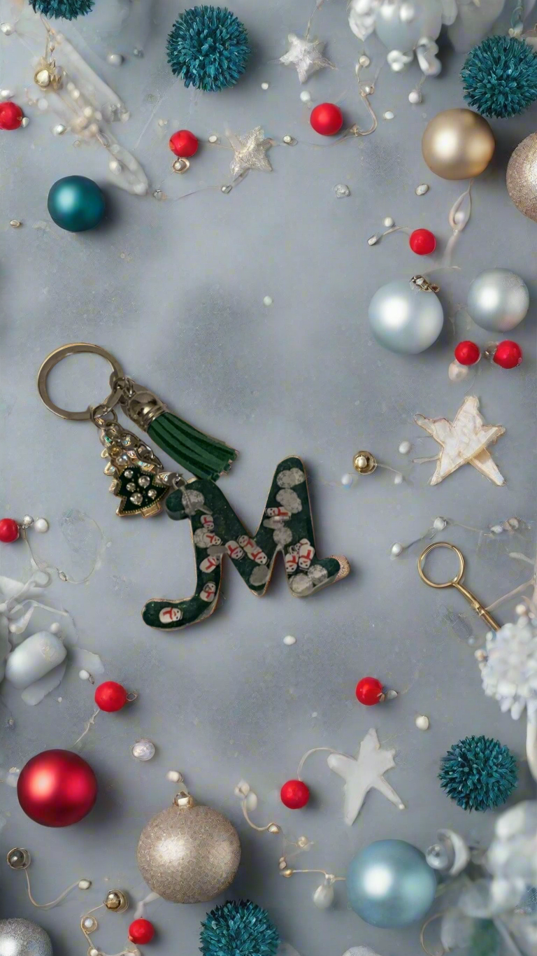 Christmas Initials Keyring